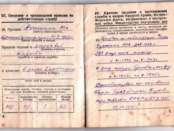 Военный билет на имя Грапп К.Д.